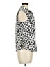 Marc by Marc Jacobs Animal Print Ivory Sleeveless Button-Down Shirt Size 8 - photo 4