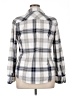 Merona 100% Cotton Plaid Silver Long Sleeve Button-Down Shirt Size XL - photo 2