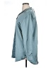 Pleione Metallic Solid Teal Long Sleeve Blouse Size XL - photo 5