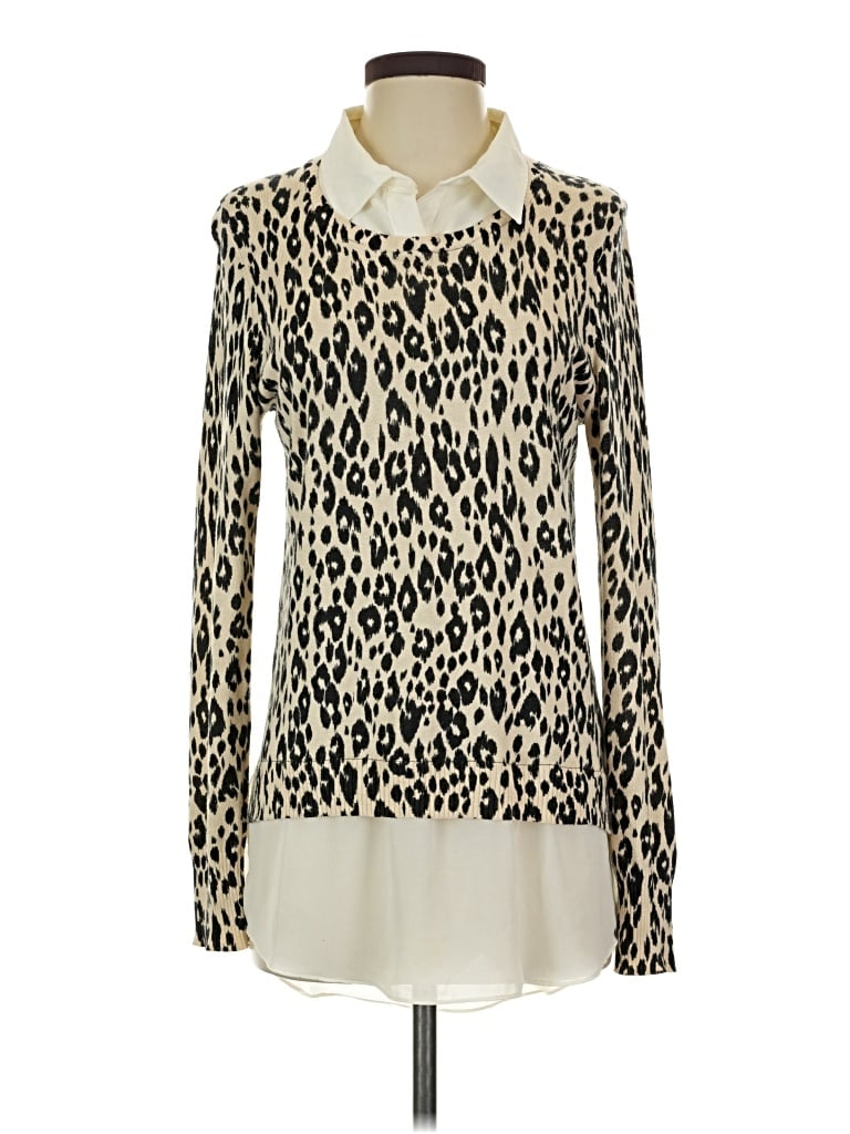 Pre-owned Dknyc Long Sleeve Blouse In Ivory
