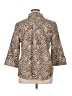 Chico's Animal Print Brown 3/4 Sleeve Button-Down Shirt Size XL - photo 2