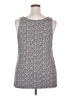 American Rag Cie Floral Blue Gray Sleeveless Top Size 2X - photo 2