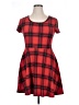 No Boundaries Plaid Red Casual Dress Size XL - photo 1