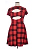 No Boundaries Plaid Red Casual Dress Size XL - photo 2