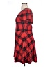 No Boundaries Plaid Red Casual Dress Size XL - photo 5