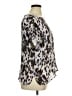 Jennifer Lopez 100% Polyester Animal Print Silver Short Sleeve Blouse Size XL - photo 4