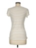 Max Studio Stripes Ivory Short Sleeve T-Shirt Size M - photo 2