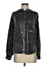 Pilcro Metallic Black Long Sleeve Blouse Size S - photo 1