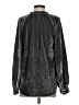 Pilcro Metallic Black Long Sleeve Blouse Size S - photo 2
