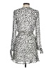 Great Jones 100% Polyester Animal Print Silver Casual Dress Size M - photo 2