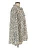 Investments 100% Polyester Animal Print Ivory Long Sleeve Blouse Size L - photo 4