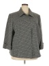 Tahari by ASL 100% Polyester Houndstooth Gray Coat Size 24W - photo 1