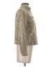 Alfani 100% Leather Paisley Gold Leather Jacket Size P (petite) - photo 4