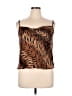 Glassons 100% Polyester Brown Sleeveless Top Size 14 - photo 1