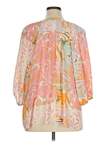Rose + Olive 3/4 Sleeve Blouse (view 2)