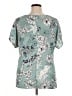 West Kei 100% Polyester Teal Short Sleeve Blouse Size XL - photo 2