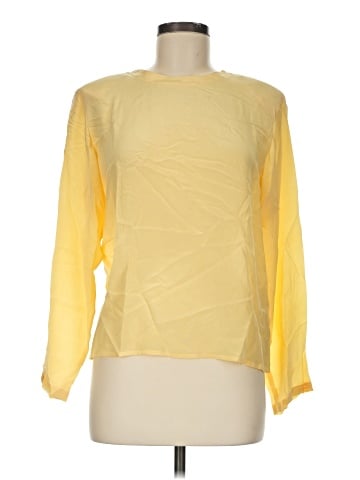 Oscar by Oscar De La Renta Long Sleeve Silk Top (view 1)