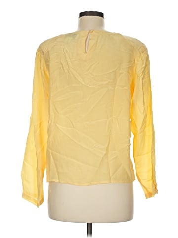 Oscar by Oscar De La Renta Long Sleeve Silk Top (view 2)