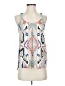 Xhilaration 100% Polyester White Sleeveless Blouse Size S - photo 1