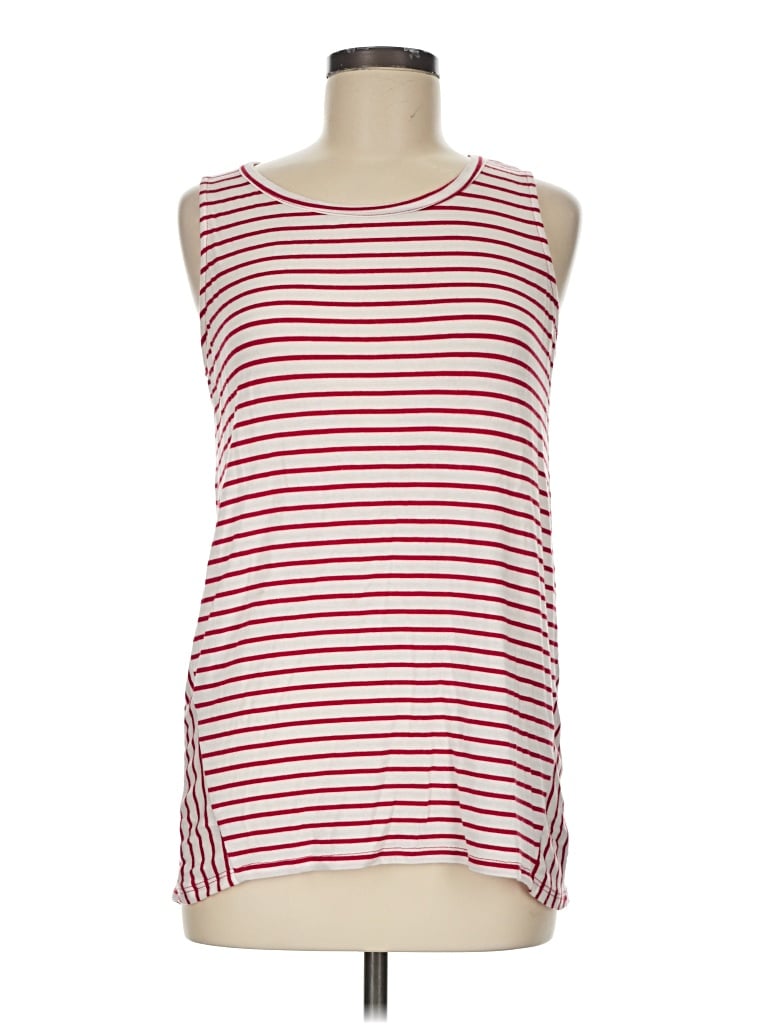 Pre-owned Loveappella Sleeveless Top Red Boatneck Tops