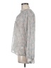 Lumiere 100% Polyester Silver Long Sleeve Blouse Size M - photo 5