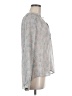 Lumiere 100% Polyester Silver Long Sleeve Blouse Size M - photo 4
