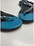 Balenciaga Blue Teal Leather Studded T-Strap Sandals Size EU 36 - photo 3