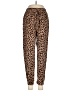 Simplee Animal Print Brown Casual Pants Size M - photo 1