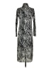 Collective Concepts 100% Polyester Animal Print Silver Casual Dress Size S - photo 2
