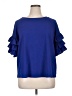 Umgee Blue Short Sleeve Blouse Size XL - photo 1