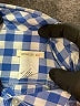 Crewcuts Checkered-gingham Blue Long Sleeve Button-Down Shirt Size 10 - photo 3