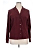 Sag Harbor Burgundy Long Sleeve Blouse Size 16 - photo 1