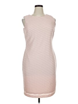 chaps pink dress Chaps Lace Sheath Dress Womens 12 Pink Excellent Floral Cap Sleeve Boat Neck