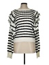 Chelsea & Violet Stripes Silver Pullover Sweater Size L - photo 1