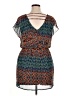 City Triangles 100% Polyester Print Blue Casual Dress Size XL - photo 2