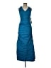Alex Evenings Blue Cocktail Dress Size 12 Petite - photo 1
