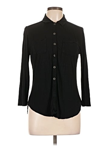 Eyeshadow 3/4 Sleeve Button-Down Shirt (view 1)