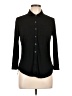 Eyeshadow 100% Rayon Black 3/4 Sleeve Button-Down Shirt Size L - photo 1