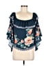 Jealous Tomato Blue 3/4 Sleeve Blouse Size M - photo 1