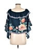 Jealous Tomato Blue 3/4 Sleeve Blouse Size M - photo 2