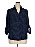 Fortune + Ivy 100% Polyester Polka Dots Blue 3/4 Sleeve Blouse Size XL - photo 1