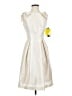 Alfred Sung 100% Polyester Solid Ivory Cocktail Dress Size 2 - photo 1