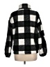 Ann Taylor LOFT 100% Polyester Checkered-gingham Black Fleece Size L - photo 2