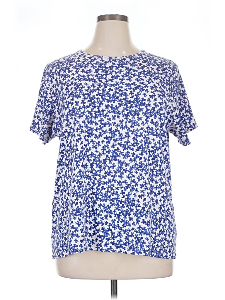 Pre-owned Croft & Barrow Short Sleeve T-shirt In Blue