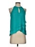 Parker 100% Silk Teal Sleeveless Silk Top Size XS - photo 1