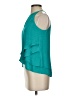 Parker 100% Silk Teal Sleeveless Silk Top Size XS - photo 5