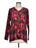 Soft Surroundings Floral Burgundy Pullover Sweater Size L - photo 1