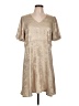 Jodifl 100% Polyester Metallic Tan Casual Dress Size L - photo 1