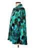 Tianello Print Teal Long Sleeve Blouse Size L - photo 5