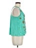 Rewind 100% Rayon Teal Sleeveless Blouse Size M - photo 4